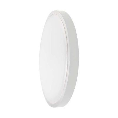 VT-8618 18W LED DOME LIGHT SAMSUNG CHIP 4000K RD WHITE FRAME IP44